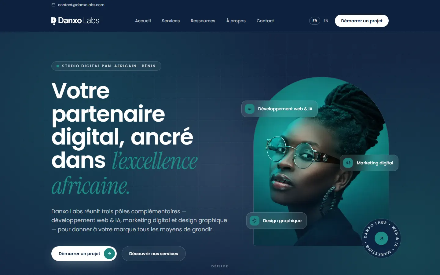 Capture d'écran du projet Danxo Labs